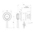 Wiltern SwitchMix Shower Wall Mixer Fit Off Kit line drawing