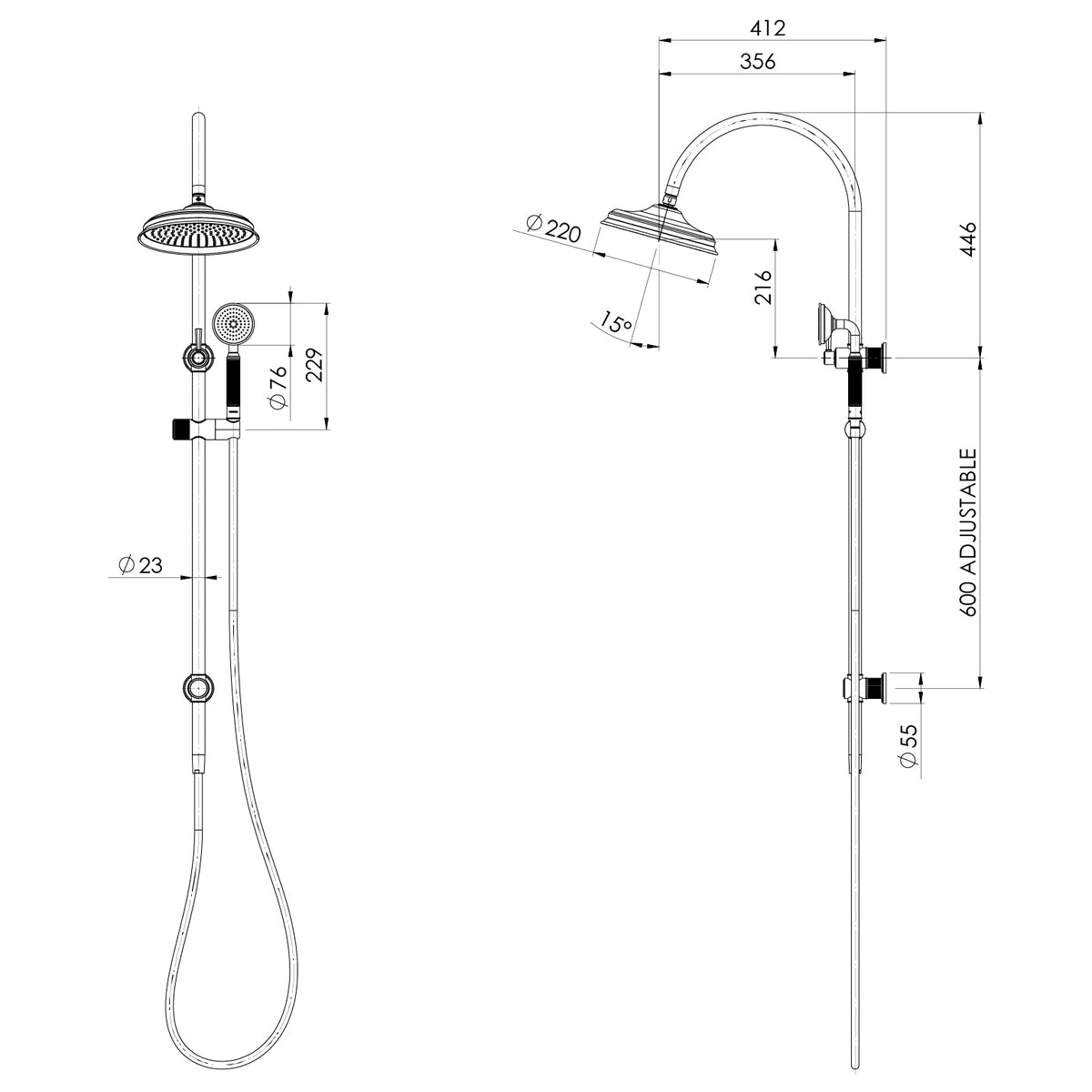 _Wiltern Twin Shower_ line drawing