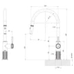 _Wiltern Pull Out Sink Mixer_ line drawing