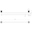 _Wiltern Double Towel Rail_ line drawing