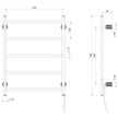 _Wiltern Heated Towel Ladder_ line drawing