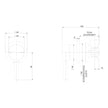 Vivid MKII SwitchMix Shower Wall Mixer Pin Down line drawing