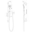 Vivid MKII Rail Shower line drawing