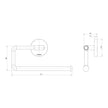 Vivid MKII Hand Towel Holder line drawing