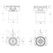 SwitchMix Shower Bath Diverter Mixer Rough In Kit with Flexible Button line drawing