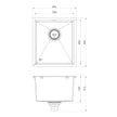 Series Single Bowl Under_Over Sink _ scaled line drawing