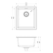 Series Single Bowl Under_Over Sink _ scaled line drawing