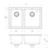 Series 1 3_4 RH Bowl Under_Over Sink _ scaled line drawing