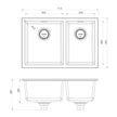Series 1 3_4 LH Bowl Under_Over Sink _ scaled line drawing