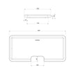 Small Chopping Board  scaled line drawing