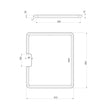 Large Chopping Board  scaled line drawing