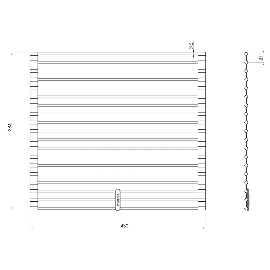 Roller Mat  1 scaled line drawing
