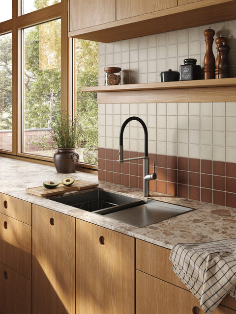 Phoenix Benchtop Drainer Tray, Brushed Carbon sink accessory