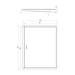 Benchtop Drainer Tray  scaled line drawing