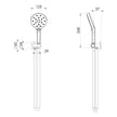 Ormond Hand Shower  scaled line drawing
