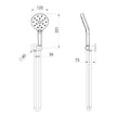 Oxley Hand Shower  scaled line drawing