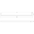 GS802_Gloss_Single_Towel_Rail_800mm_Line_Drawing line drawing