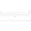 GS811_Gloss_Double_Towel_Rail_800mm_Line_Drawing line drawing