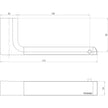 GS892_Gloss_Toilet_Roll_Holder_Line_Drawing line drawing
