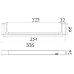 Phoenix Gloss Hand Towel Rail in Brushed Bronze line drawing