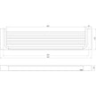 GS896_Gloss_Shower_Shelf_Line_Drawing line drawing