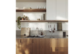 Radii Single Towel Rail 800mm Round Plate