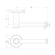 RA892_Radii Single Toilet Roll Holder line drawing