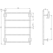 RS870_Radii_Towel_Ladder_550_x_740mm_Square_Plate_Line_Drawing line drawing