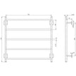 RS871_Radii_Towel_Ladder_750mm_x_740mm_Square_Line_Drawing line drawing