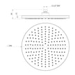 V5005 Vivid Shower Rose 300mm Round line drawing