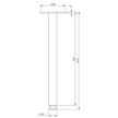 V544_Vivid_Ceiling_Arm_300mm_Line_Drawing line drawing