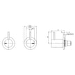 Phoenix Vivid Slimline Wall Top Assemblies wall taps line drawing