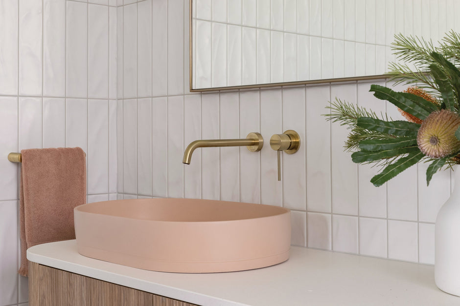 Vivid Slimline Wall Basin Spout 230mm Curved