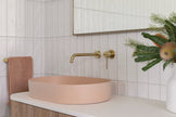 Vivid Slimline Wall Basin Spout 230mm Curved
