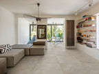 Pierres des Chateaux Fontainebleau Matt Stone Look Porcelain Tiles in a room setting