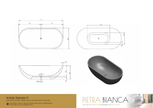 Pietra Bianca Ryese 1700mm Freestanding Bath