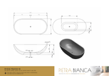 Pietra Bianca Ryese 1800mm Freestanding Bath