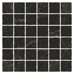 Pietra Black Matt Tumbled Porcelain Mosaic tile