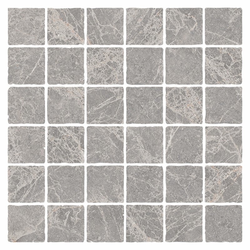 Pietra Leaden Matt Tumbled Porcelain Mosaic tile