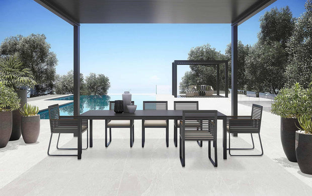 Pietra Milk 20mm Porcelain Pavers in a room setting