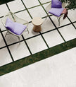 Pietra Milk 20mm Porcelain Pavers in a room setting