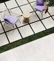 Pietra Milk Matt Stone Look Porcelain Tiles 600x600mm in a room setting