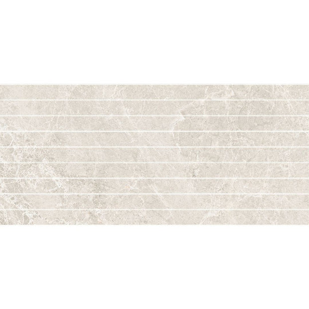 Pietra Milk Matt Strip Porcelain Mosaic tile