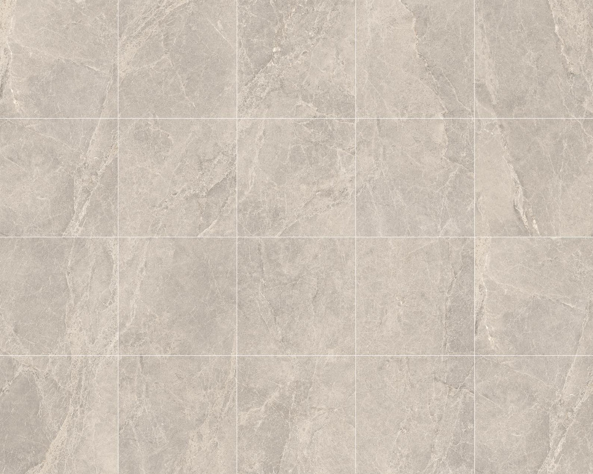 Pietra Sand Matt Stone Look Porcelain Tiles 600x600mm in a room setting