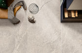 Pietra Sand Matt Stone Look Porcelain Tiles 600x600mm in a room setting
