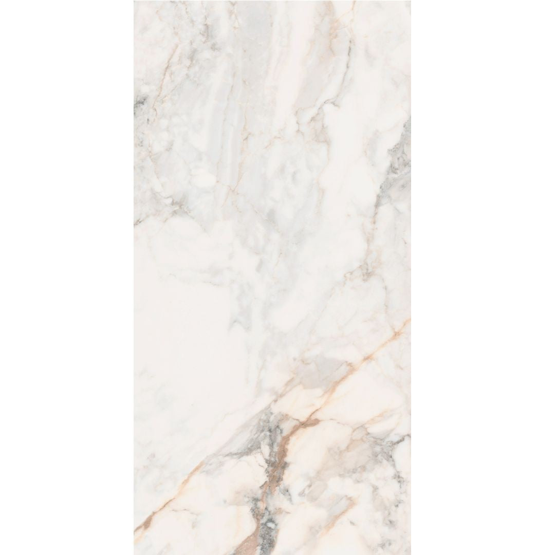 Pisa Gold Satin Marble Look Porcelain Tiles 600x1200mm tile