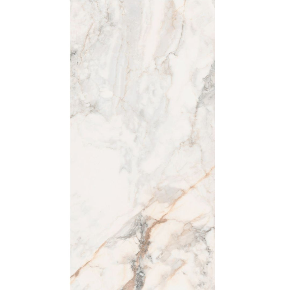 Pisa Gold Satin Marble Look Porcelain Tiles 600x1200mm tile
