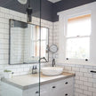 Plain Subway White Gloss Ceramic Tiles in a room setting