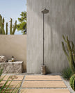 Plyta Concrete Brick Matt Porcelain Subway Tiles in a room setting