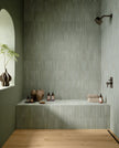 Plyta Vegetal Brick Matt Porcelain Subway Tiles in a room setting